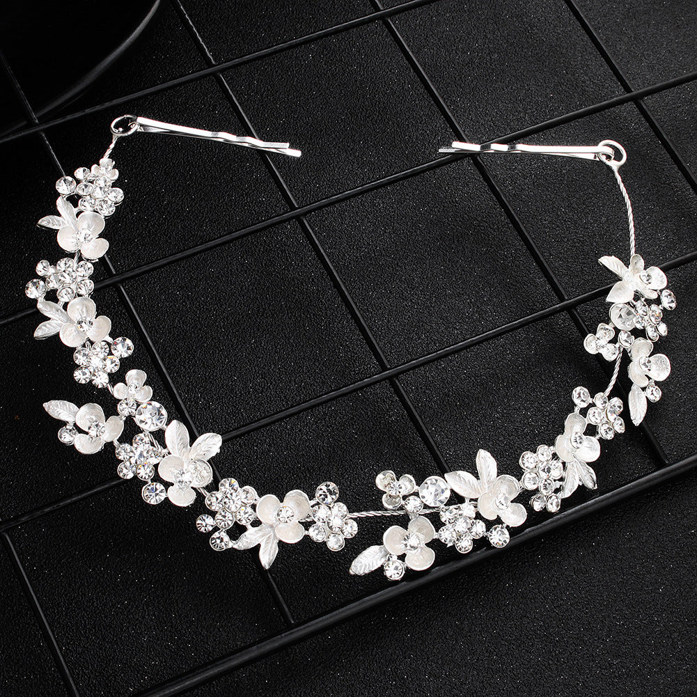 Women's Wedding Rhinestone Leaf Hair Band