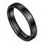 Titanium Stainless Steel Geometric Minimalist Ring - Black 4mm Band