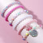 Acrylic Beaded Love Star Bracelet Set for Kids - Versatile Cute Girl Jewelry