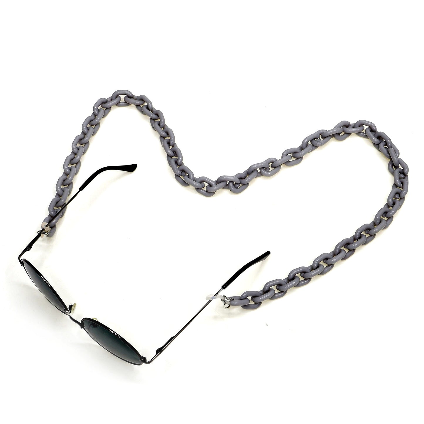 Acrylic Eyeglasses Chain 24-Color Candy Multi-Color Concave Design Glasses Cord with Individual Packaging
