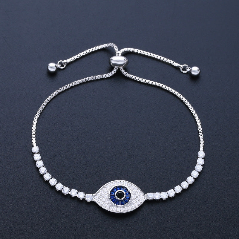 Alloy Bohemia Geometric Evil Eye Crystal Bracelet Fashion Jewelry