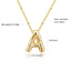 14k Gold Plated Alloy Letter Pendant Necklace