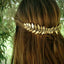 Alloy Geometric Vintage Leaf Hair Comb Accessory