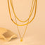 Alloy Iron Vintage Lock Pendant Layered Necklace for Women