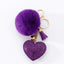 Alloy Heart Tassel Keychain with Rhinestone Charm for Bags and Cars