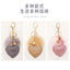 Alloy Heart Tassel Keychain with Rhinestone Charm for Bags and Cars