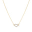 Alloy Plated Heart Pendant Necklace with Zirconia for Women