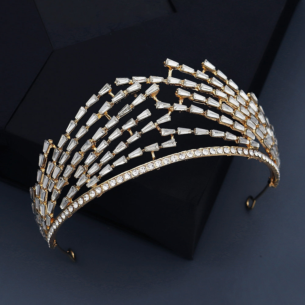 Alloy Rhinestone Baroque Bridal Crown Headband