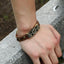 Vintage Cowhide Leather Bracelet with Distressed Effect - Alloy Design, European and American Style, Perfect Gift