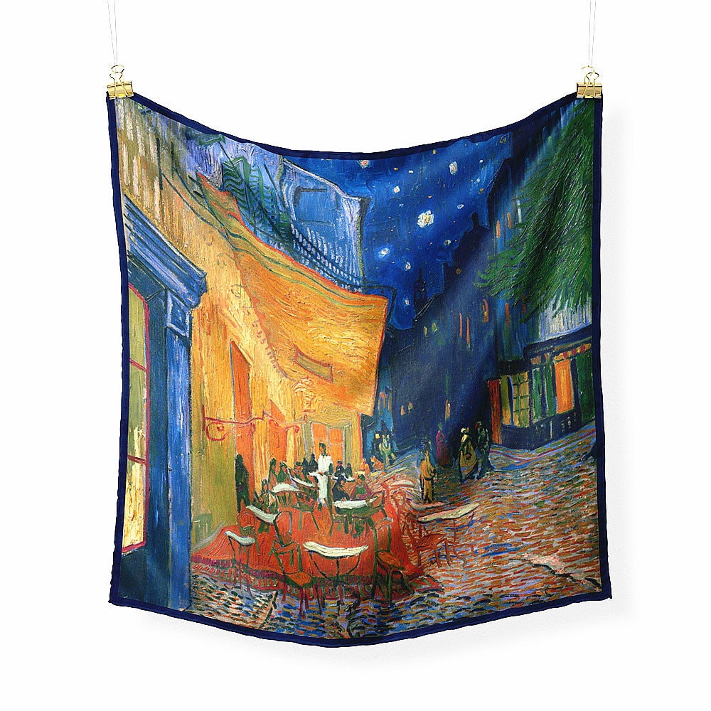 Van Gogh Sunflower Twill Silk Square Scarf