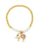 Artistic Elephant Imitation Pearl Zircon Copper Bracelet