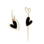 Asymmetrical Heart Tassel Statement Earrings