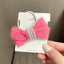 Autumn Winter Bow Wool Headband with Pearl Hair Tie for Women