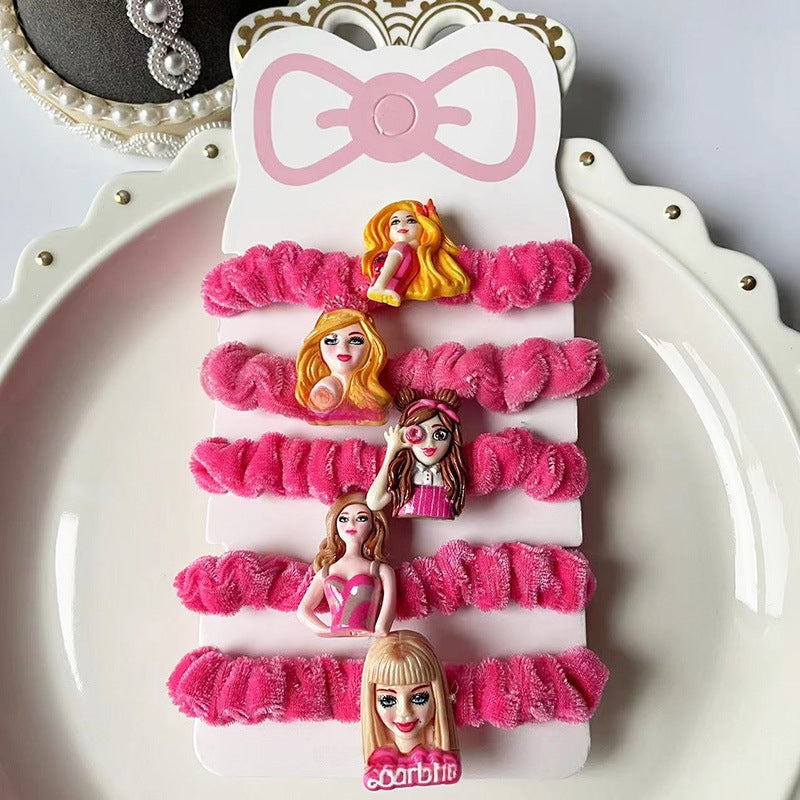 Autumn Winter Plush Elastic Cartoon Hair Band for Girls