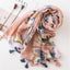 Women's Cotton Scarf with Splash Ink Floral Design - Fashionable Sun Shawl for All Seasons