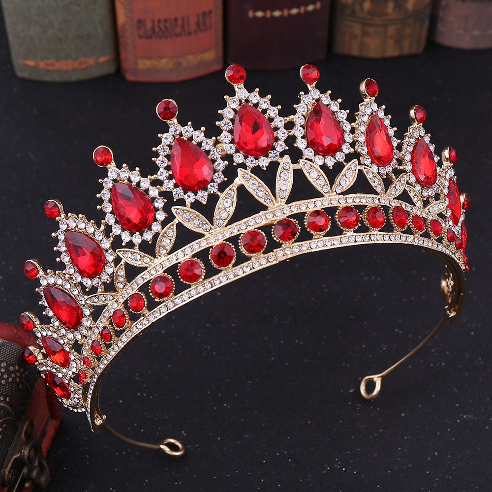 Baroque Crystal Rhinestone Bridal Tiara Crown for Wedding