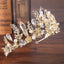 Baroque Crystal Pearl Flower Tiara Headband for Brides and Princesses