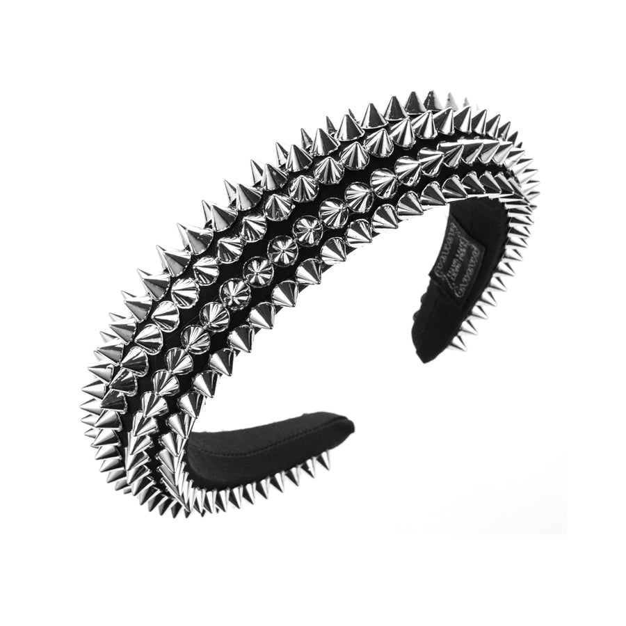 Baroque Style Studded Metal Hairband for Women