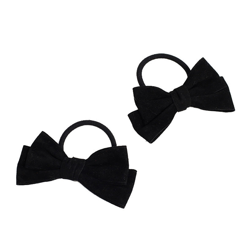 Classic Bow Knot Hair Tie - Autumn Winter Collection, Versatile Ponytail Headband