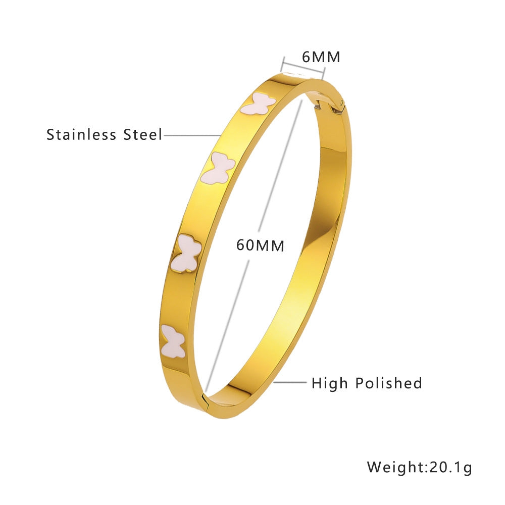 Basic Butterfly Titanium Steel Wholesale Bangle