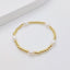 Classic Geometric Freshwater Pearl Bracelet - 18K Gold Plated Copper Jewelry