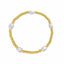 Classic Geometric Freshwater Pearl Bracelet - 18K Gold Plated Copper Jewelry