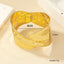 Classic Solid Color Alloy Women's Bangle with Metal Leaf Open Design