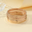 Classic Solid Color Alloy Bangle Set - Gold Tone Wide Cuff Bracelets (14 Pieces)