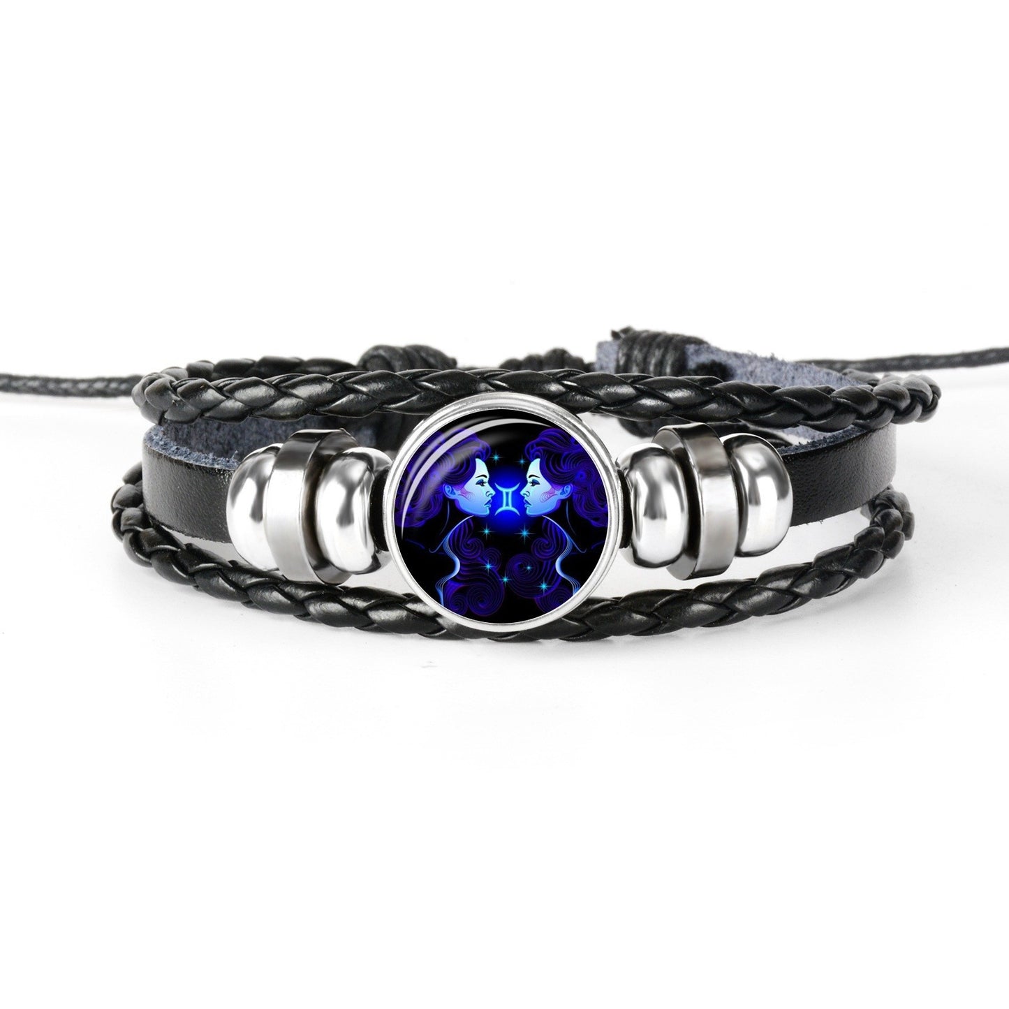 Zodiac Constellation Leather Bracelets - Unisex Retro Luminous Design