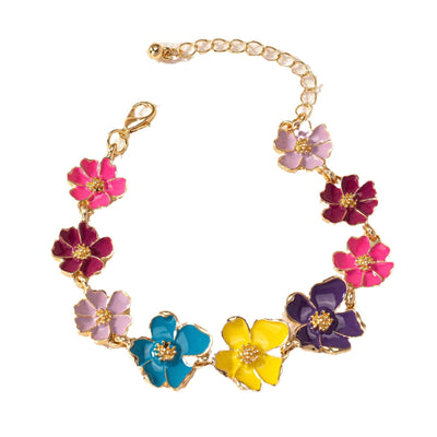 Simple Flower Alloy Bracelet - Creative Personality Jewelry