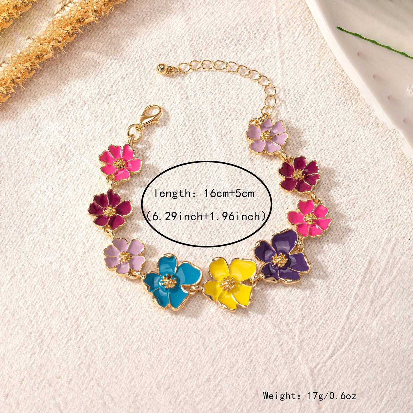 Simple Flower Alloy Bracelet - Creative Personality Jewelry