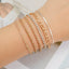 Geometric Alloy Bracelet & Rhinestone Pearl Anklet Set - 6 Pieces