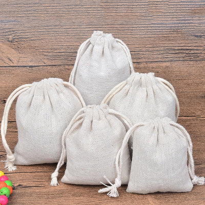 Geometric Cotton Drawstring Jewelry Gift Bags