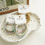 Geometric Candy Color Elastic Hair Bands Set - 5 Pieces