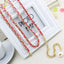 Basic Geometric Metal Chain Belt with Pearl Accent for Women