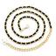 Basic Geometric Metal Chain Belt with Pearl Accent for Women