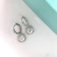 Classic Geometric Sterling Silver Moissanite Drop Earrings