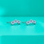 Minimalist Geometric Sterling Silver Moissanite Stud Earrings for Women