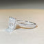 Basic Luxurious Square Sterling Silver Moissanite Ring 4 Carat D Color Radiant Cut 925 Silver with PT950 Gold Plating