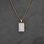 Basic Modern Cross Square Titanium Steel Zircon Men's Pendant Necklace with Vintage Chain Design