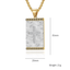 Basic Modern Cross Square Titanium Steel Zircon Men's Pendant Necklace with Vintage Chain Design