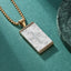 Basic Modern Cross Square Titanium Steel Zircon Men's Pendant Necklace with Vintage Chain Design