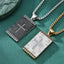 Basic Modern Cross Square Titanium Steel Zircon Men's Pendant Necklace with Vintage Chain Design