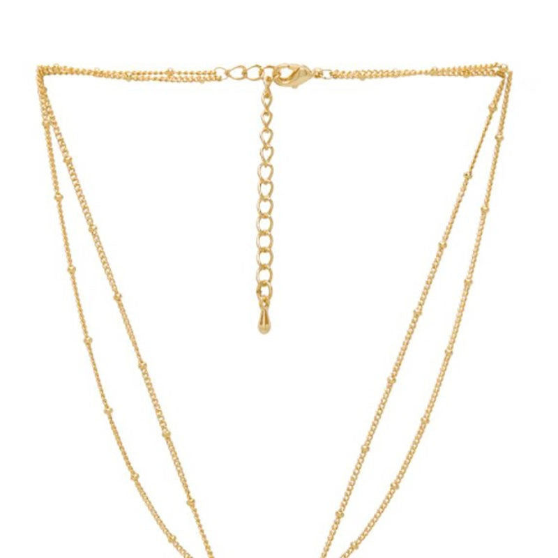 Basic Modern Style Classic Style Geometric Cross Alloy Wholesale Double Layer Necklaces