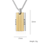 Modern Geometric Rectangle Titanium Steel Men's Pendant Necklace with Dual-Tone Design