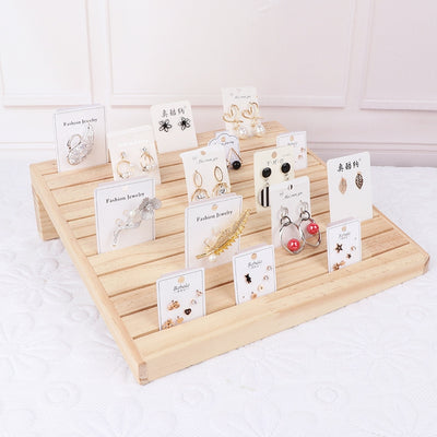 Basic Modern Solid Wood Jewelry and Card Display Rack