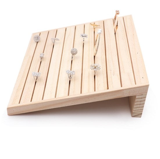 Basic Modern Solid Wood Jewelry and Card Display Rack