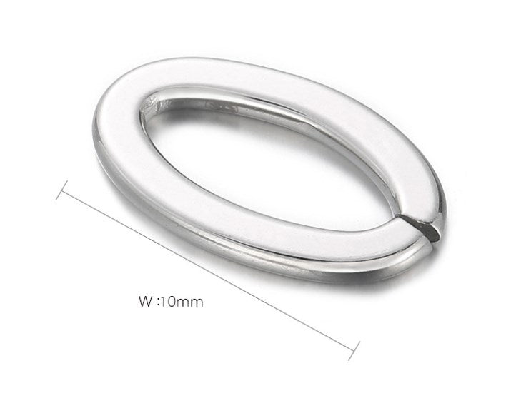 "Geometric Oval Stainless Steel DIY Jewelry Connectors for Bracelets and Necklaces"
