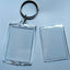 Acrylic Rectangle Metal Unisex Photo Frame Keychain Pendant