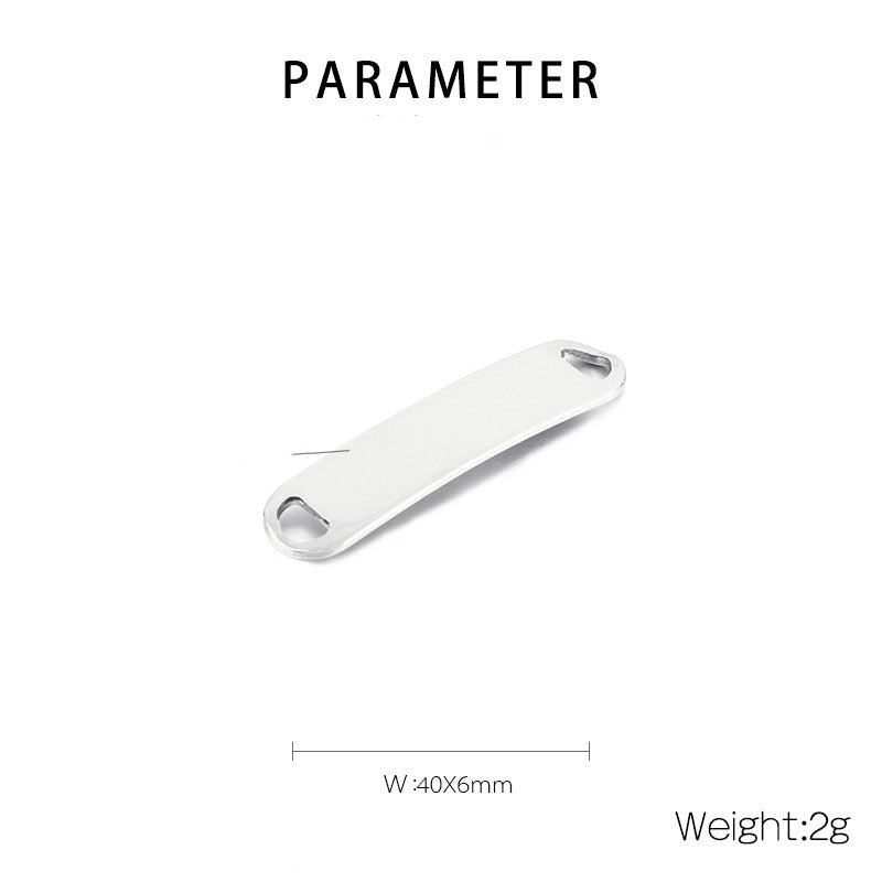 "Stainless Steel Rectangle Double Hole Curved Bracelet DIY Jewelry Accessories"